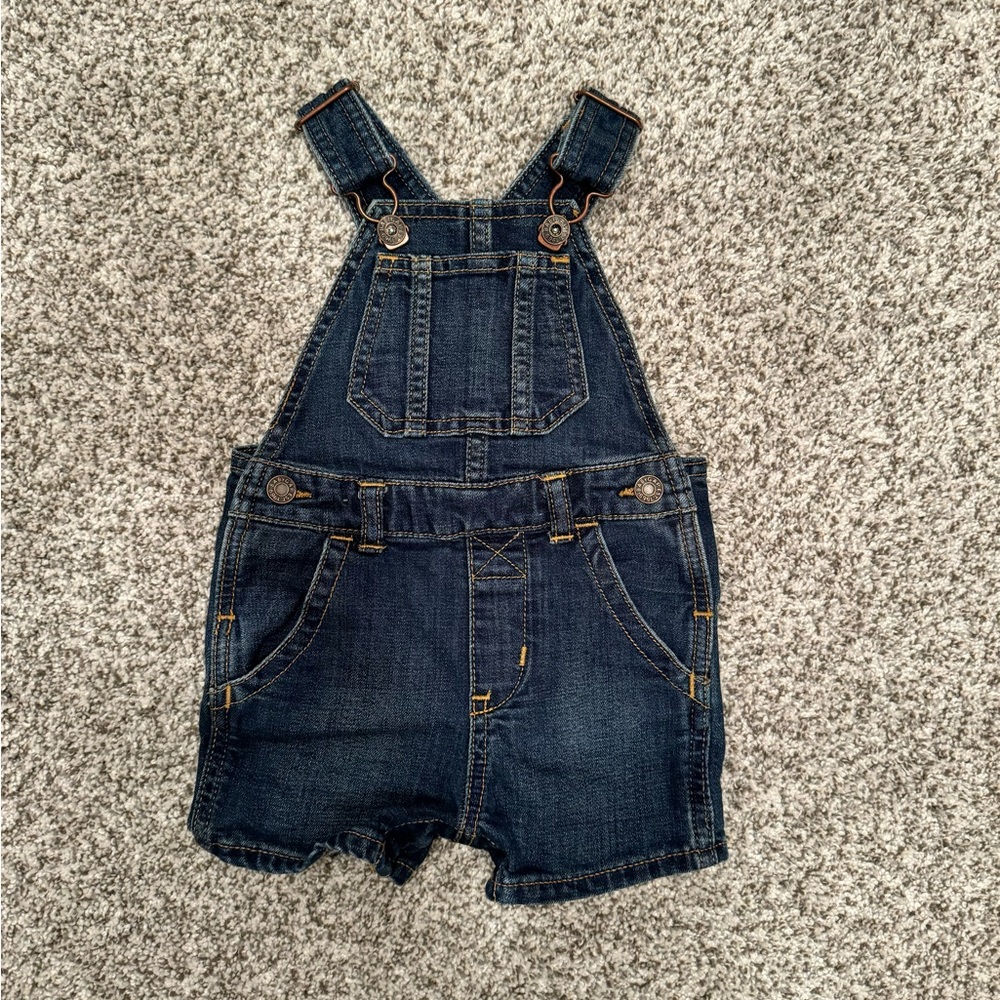 Baby gap short denim overalls